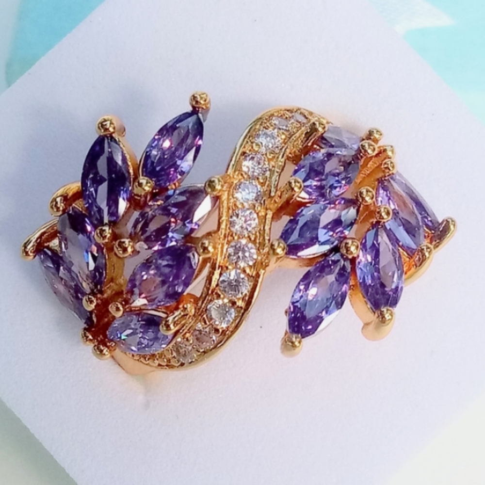 Marquise Amethyst Cluster Ring